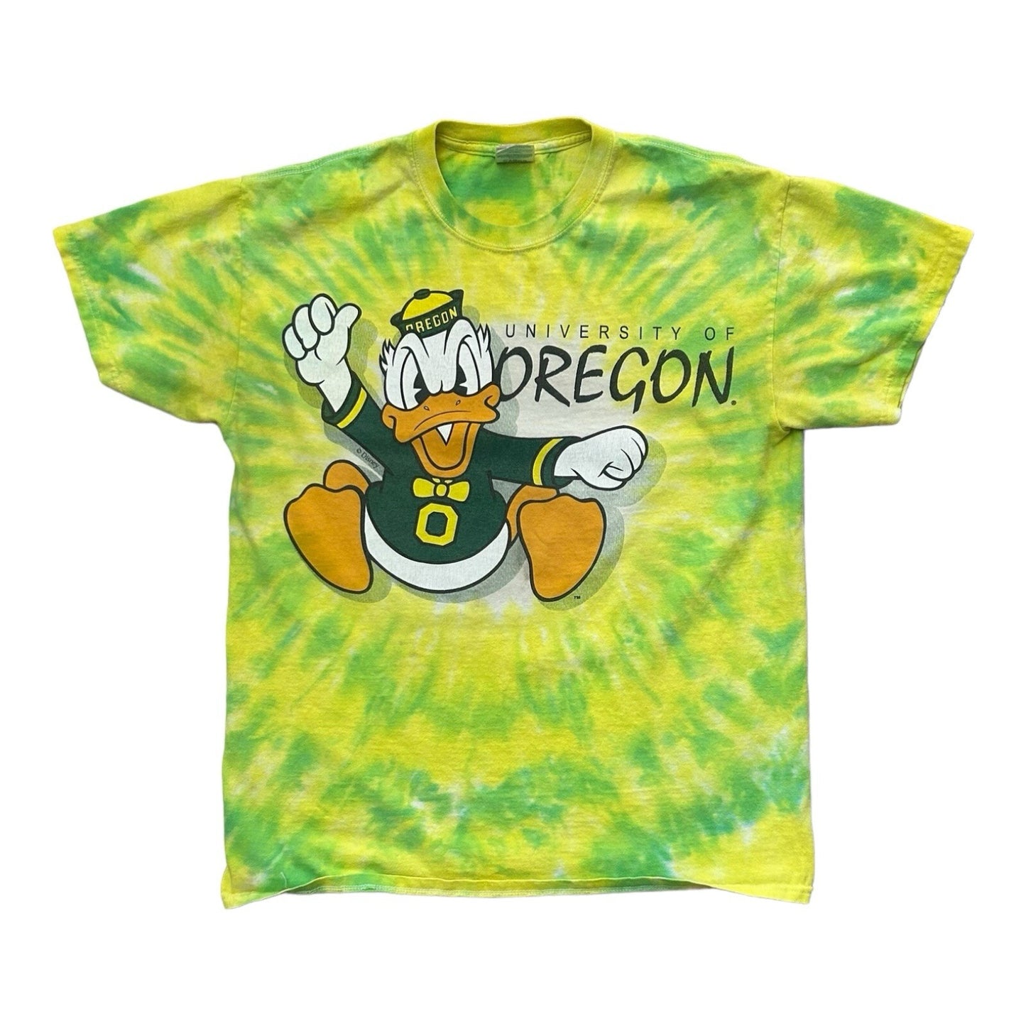 University of Oregon Ducks Tie Dye Donald Duck Disney T-Shirt Size M

