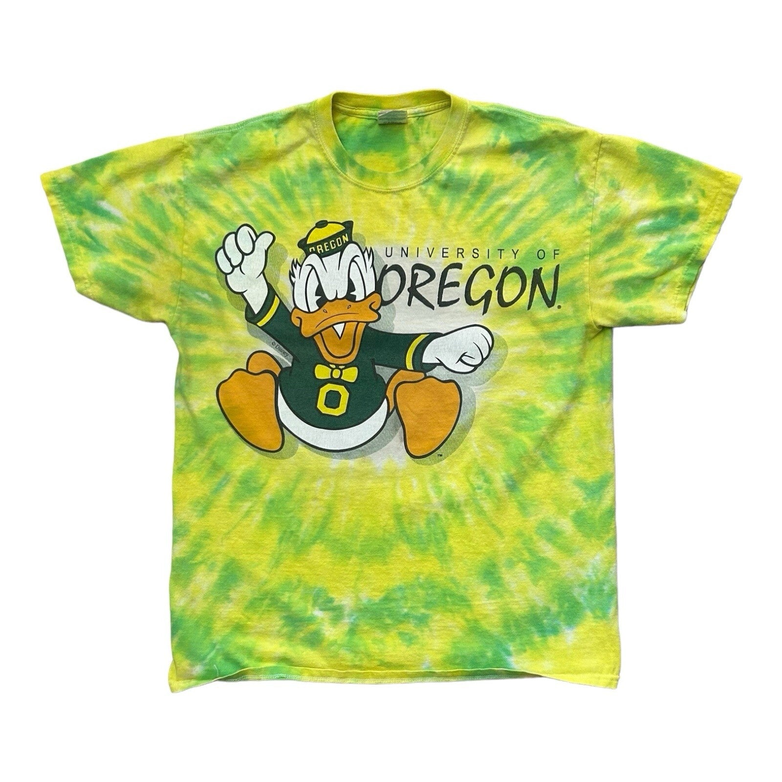 University of Oregon Ducks Tie Dye Donald Duck Disney T-Shirt Size M

