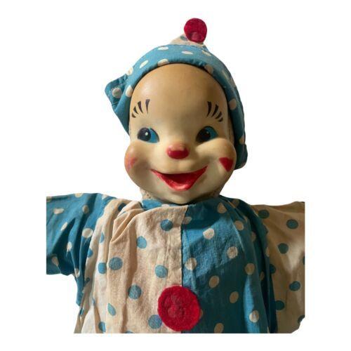 Vintage GUND Rubber Face Clown Plush Doll