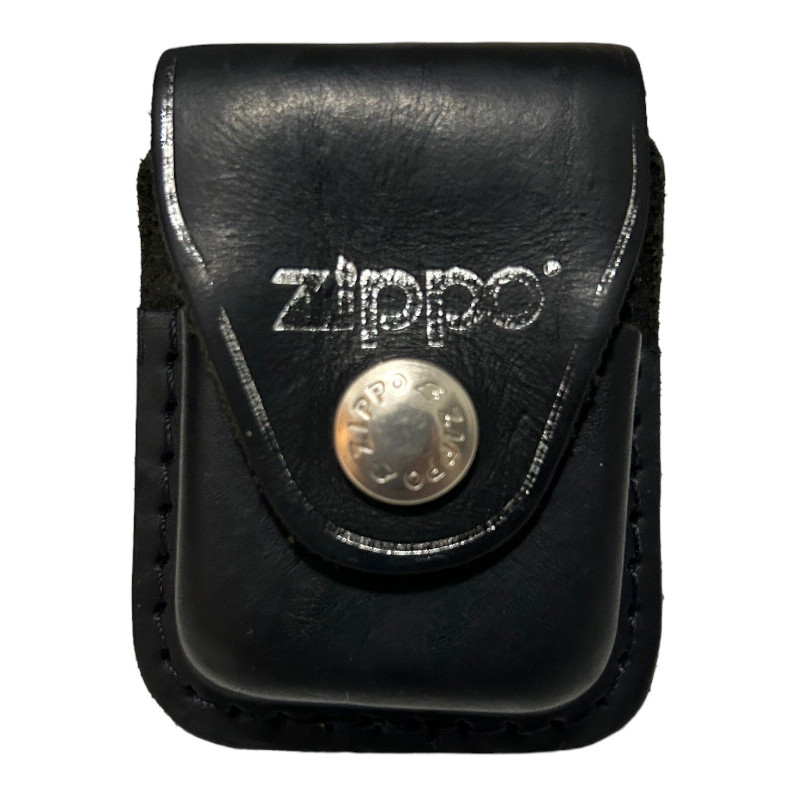 Vintage Leather Zippo Lighter Holster Case Pouch with Belt Clip Made in USA

