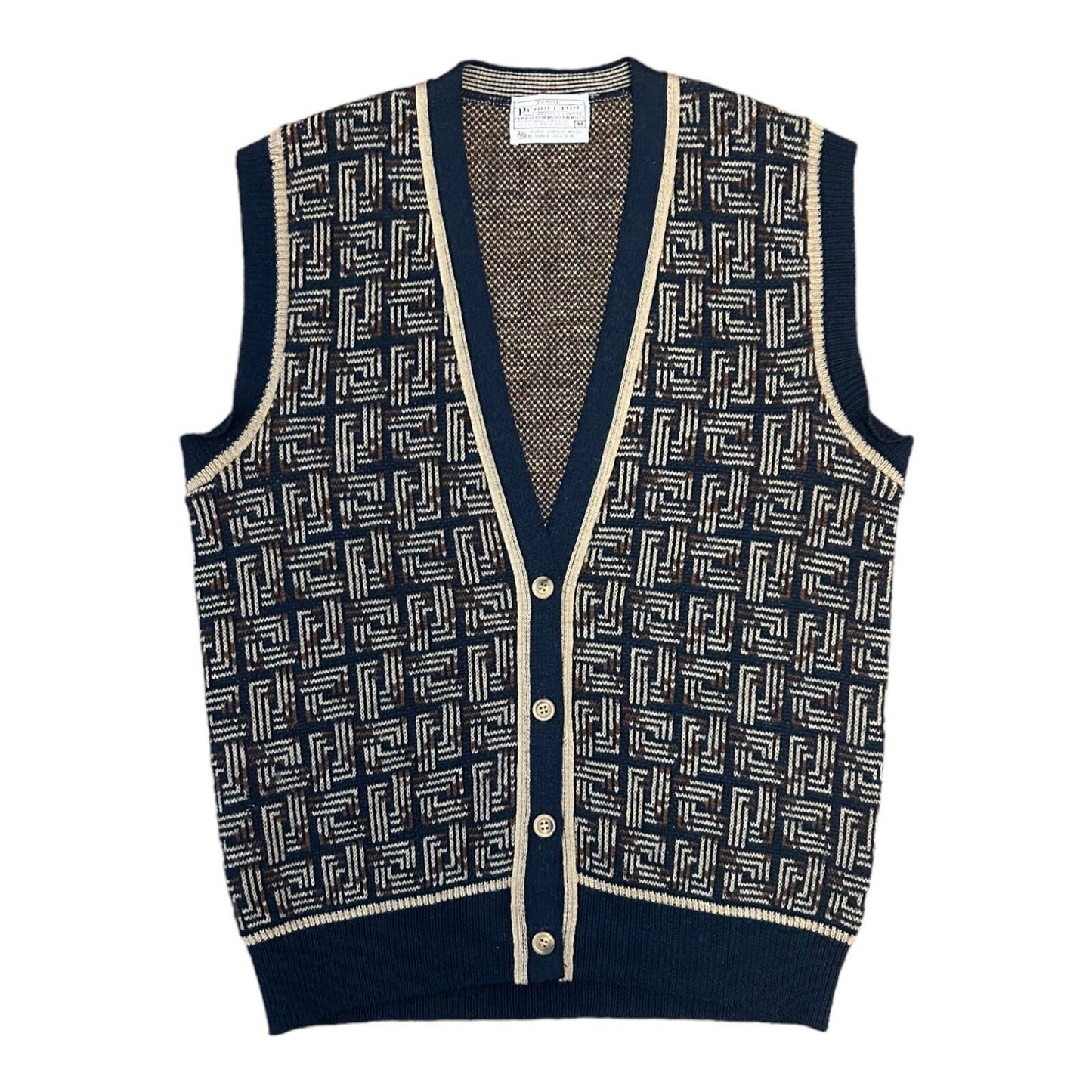 Vintage Pendleton Sweater Vest Medium Virgin Wool USA

